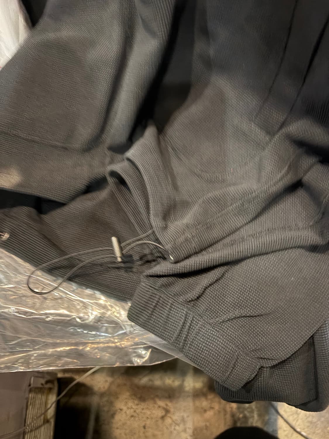 헬무트랭 HELMUTLANG 와플 니트하프집업 블랙 L 상품이미지8