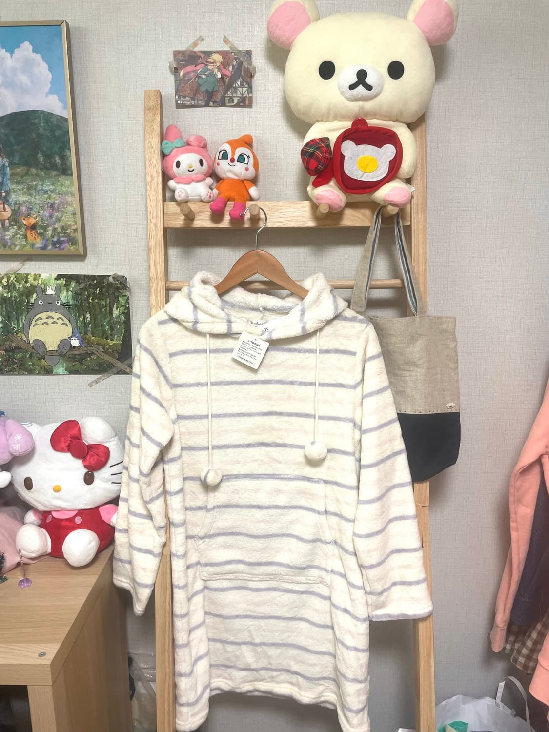 모리걸 빈티지 폼폼이 원피스 잠옷 🤍💜💗 [새상품] 상품이미지1