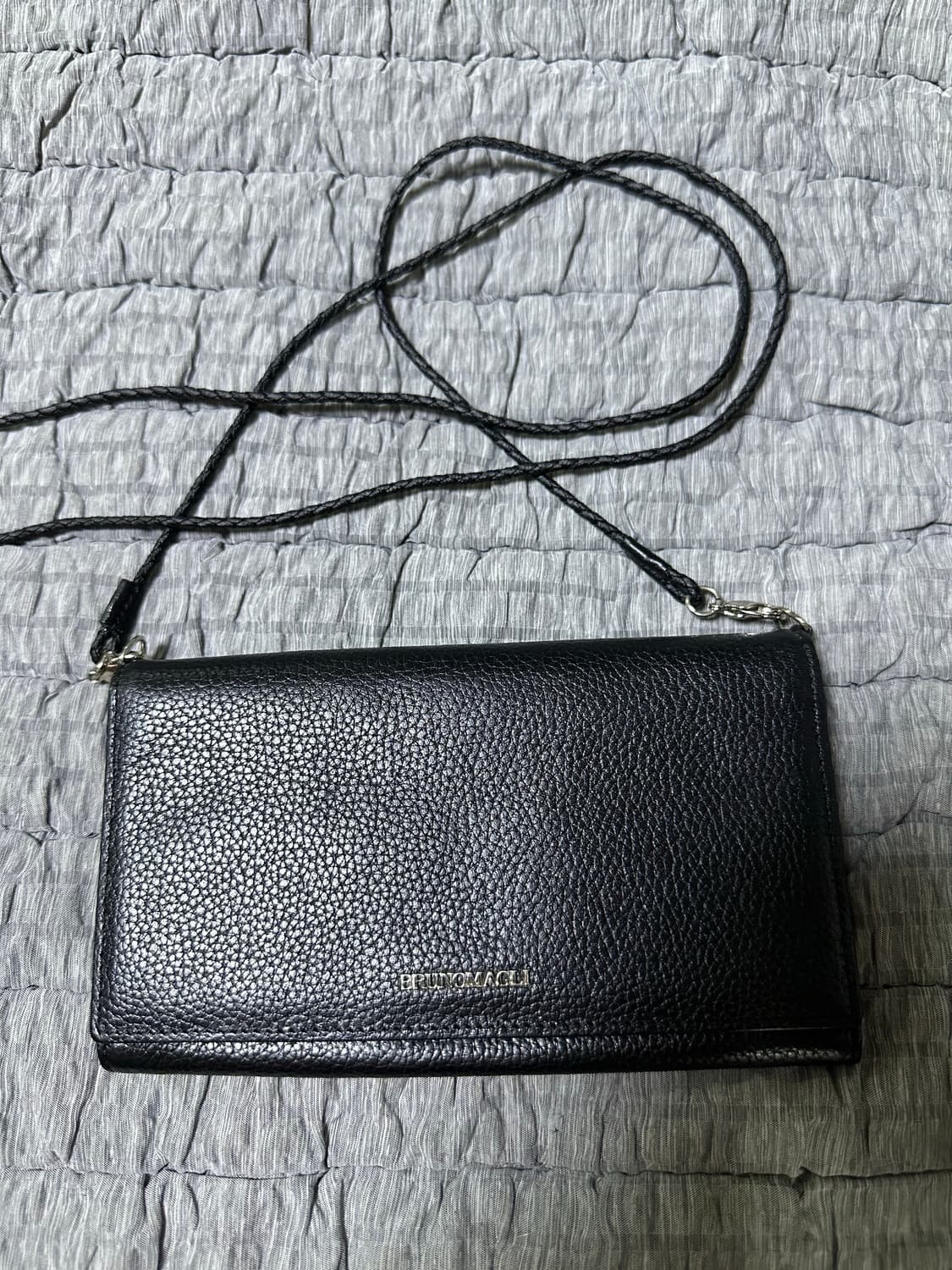 브루노말리 블랙 가죽 체인 크로스백 상품이미지1