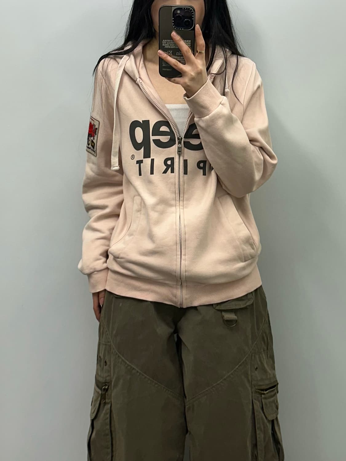 Jeep 지프 스펠아웃 딸기우유 후드집업 상품이미지1