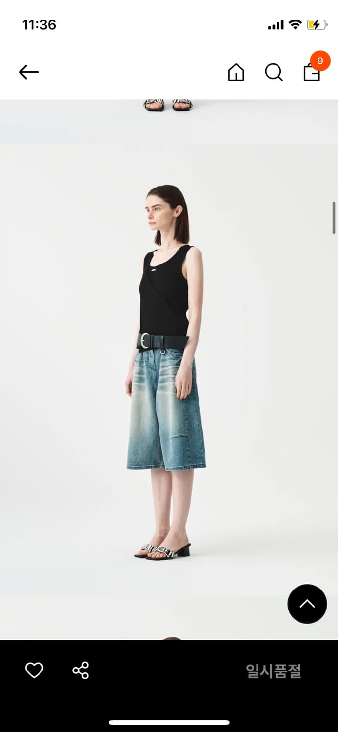 마뗑킴 슬리브리스 나시 ribbed slim sleeveless 상품이미지3