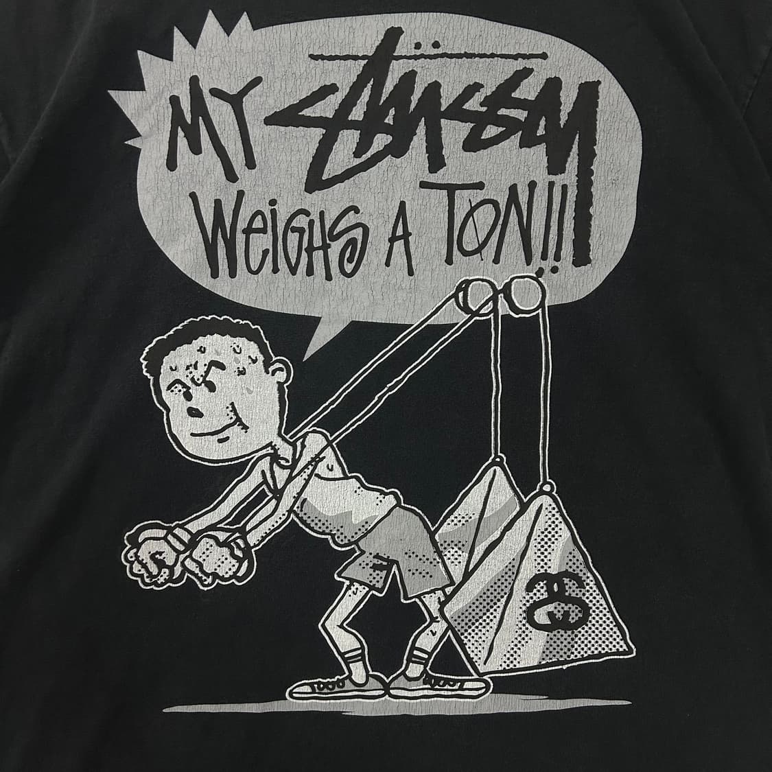 (L) 00s 스투시 Weighs A Ton 반팔 티셔츠  상품이미지3