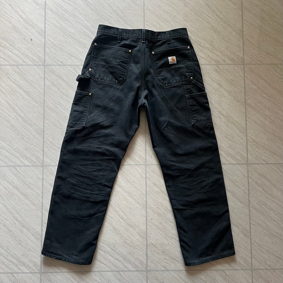 [34x30] 칼하트 B01 더블니 블랙 USA 상품이미지2