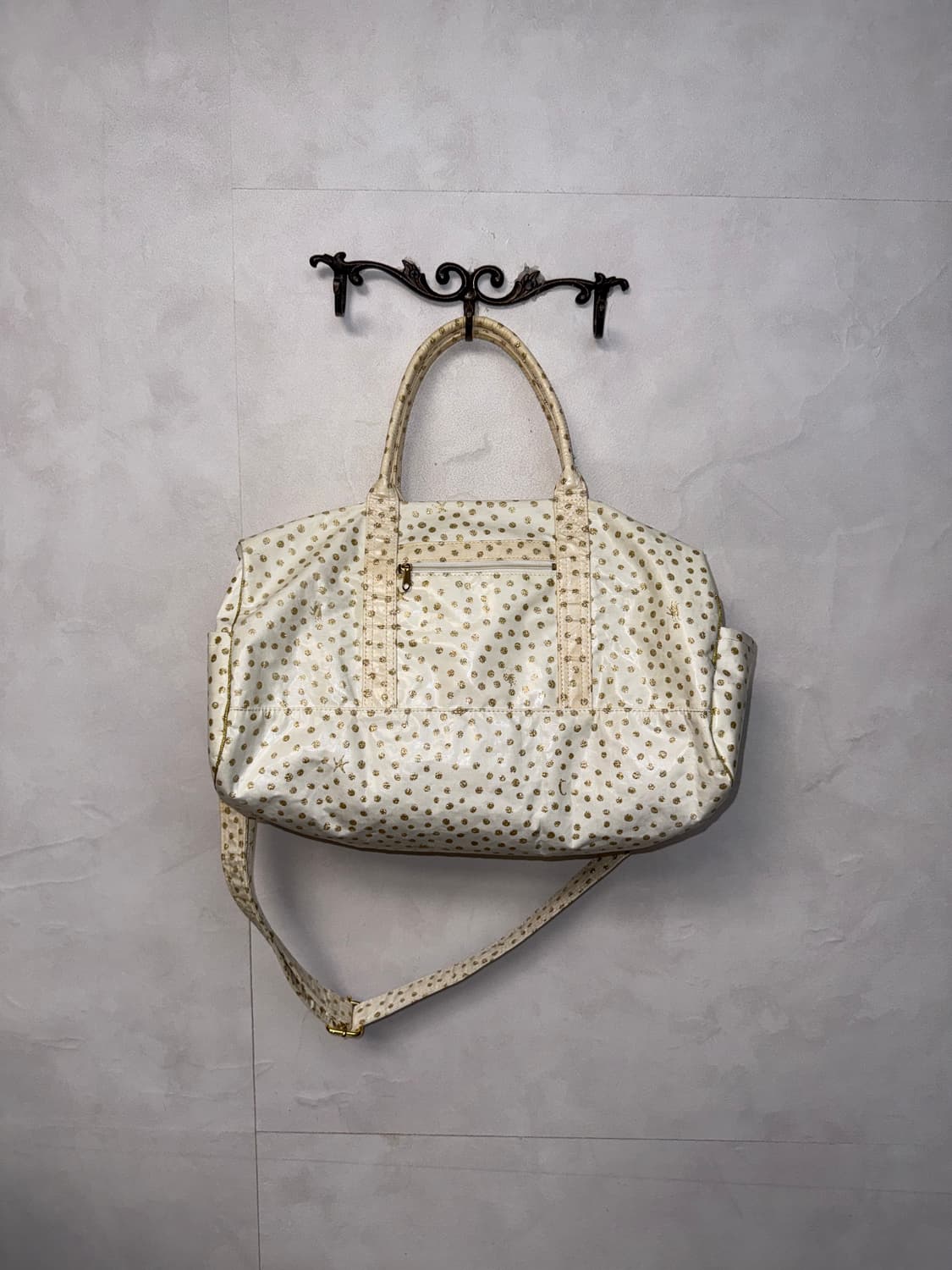 Ivory gold dot two way boston bag 상품이미지4