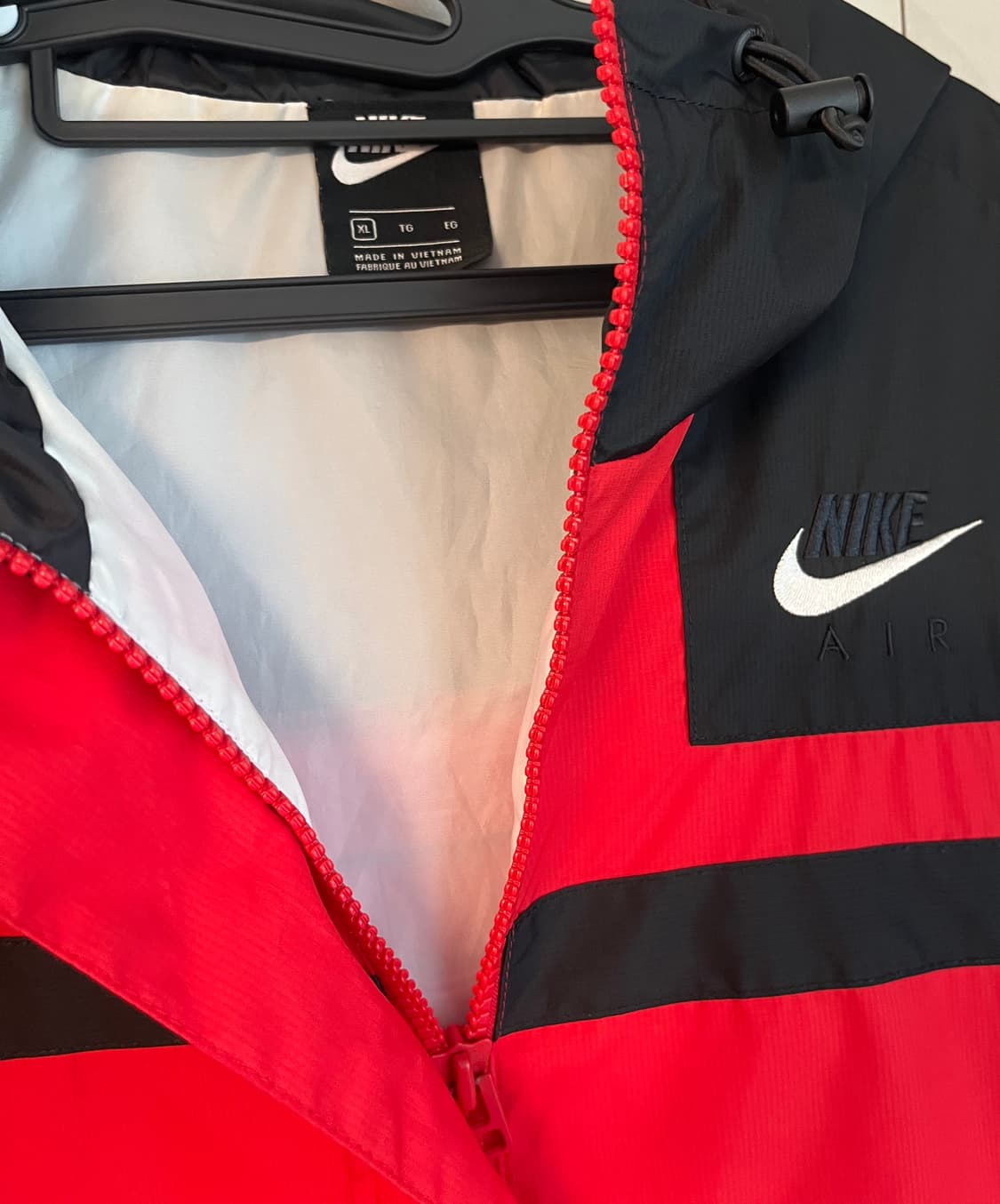 [XL] 나이키 NSW 에어 우븐 아노락 바람막이 레드 블랙 상품이미지5