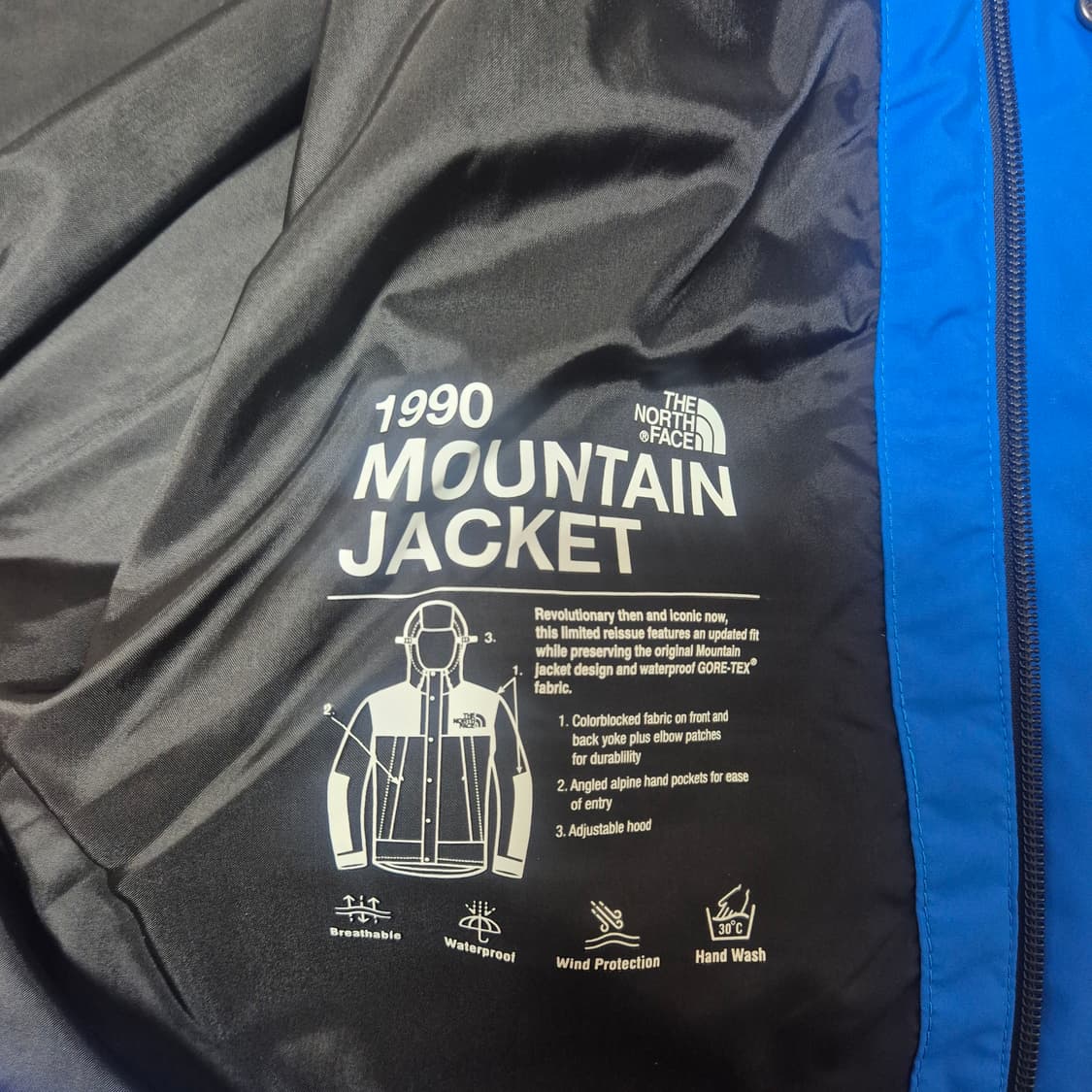 노스페이스 1990 마운틴 자켓 XL 105 블루 상품이미지5