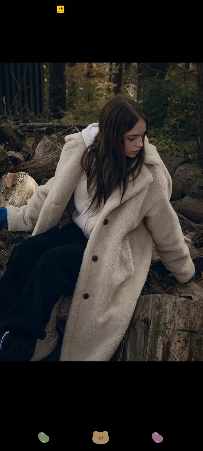 시야쥬 테디 롱 코트 상품이미지3