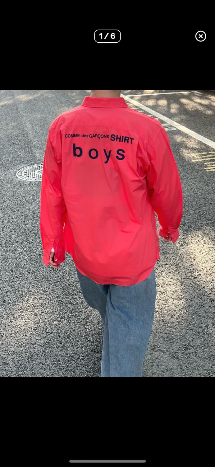 comme des garcons boys shirts back logo 상품이미지1