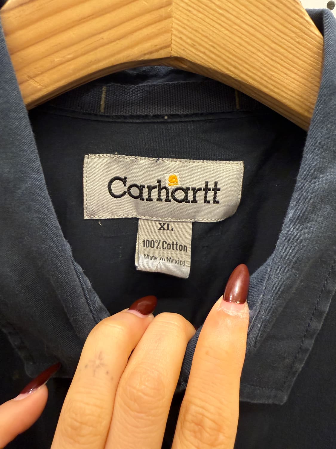 칼하트 투포켓 워크 셔츠 네이비 U1641 상품이미지5