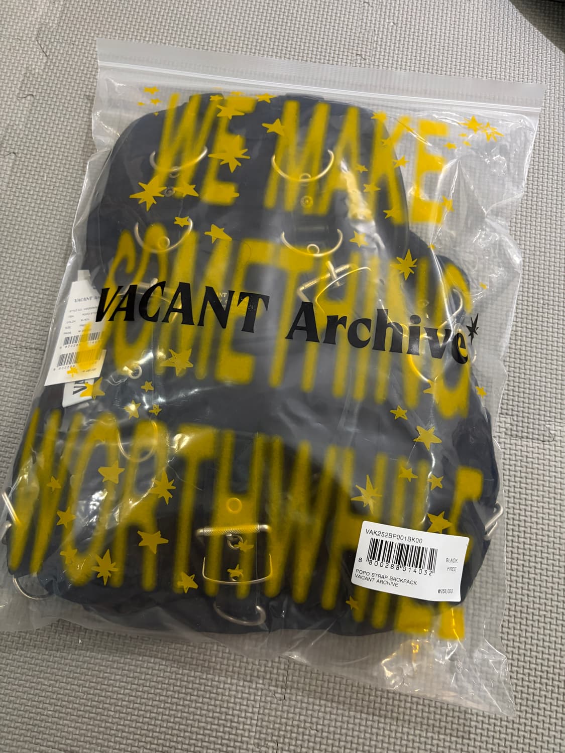 베이컨트 아카이브 포포 스트랩 백팩 블랙 (새상품) 상품이미지10