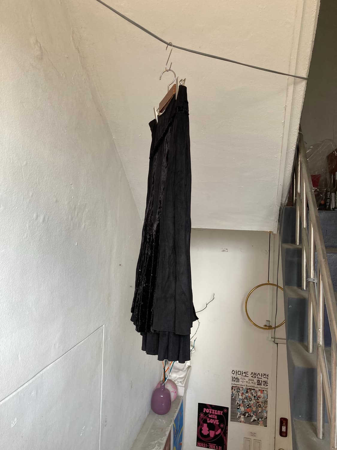 벨벳 레이어드 캉캉 미디 플레어 스커트 상품이미지7