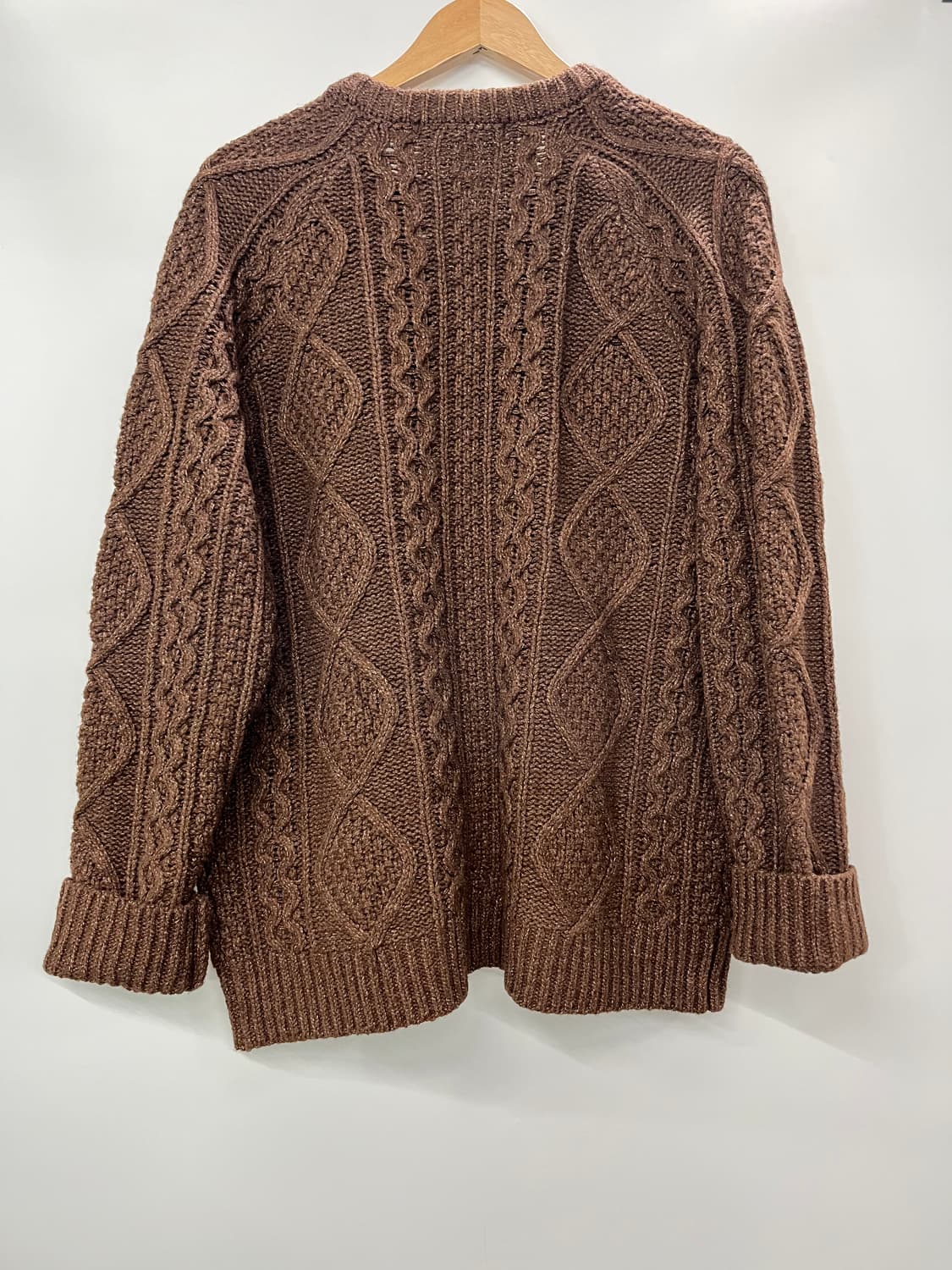 수아레 에어울 아란 라운드 니트 가디건 M사이즈 상품이미지2