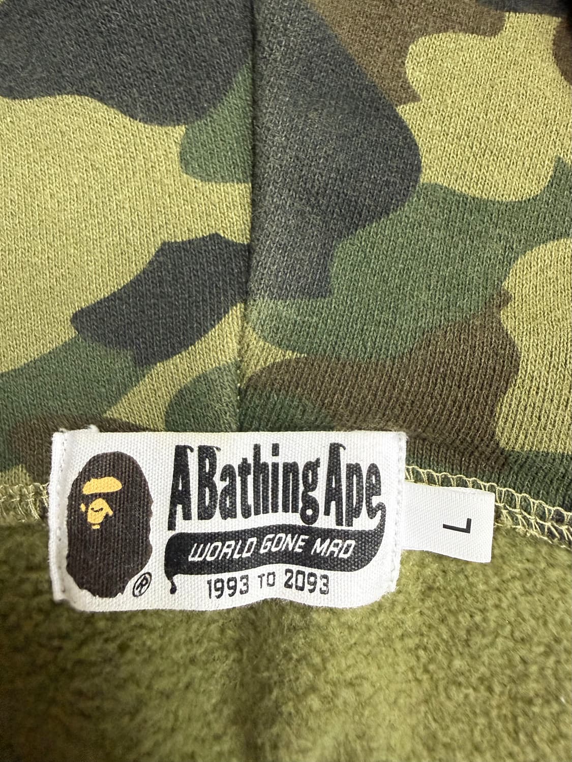 베이프 PONR 퍼스트 카모 샤크 후드집업 녹계 상품이미지4