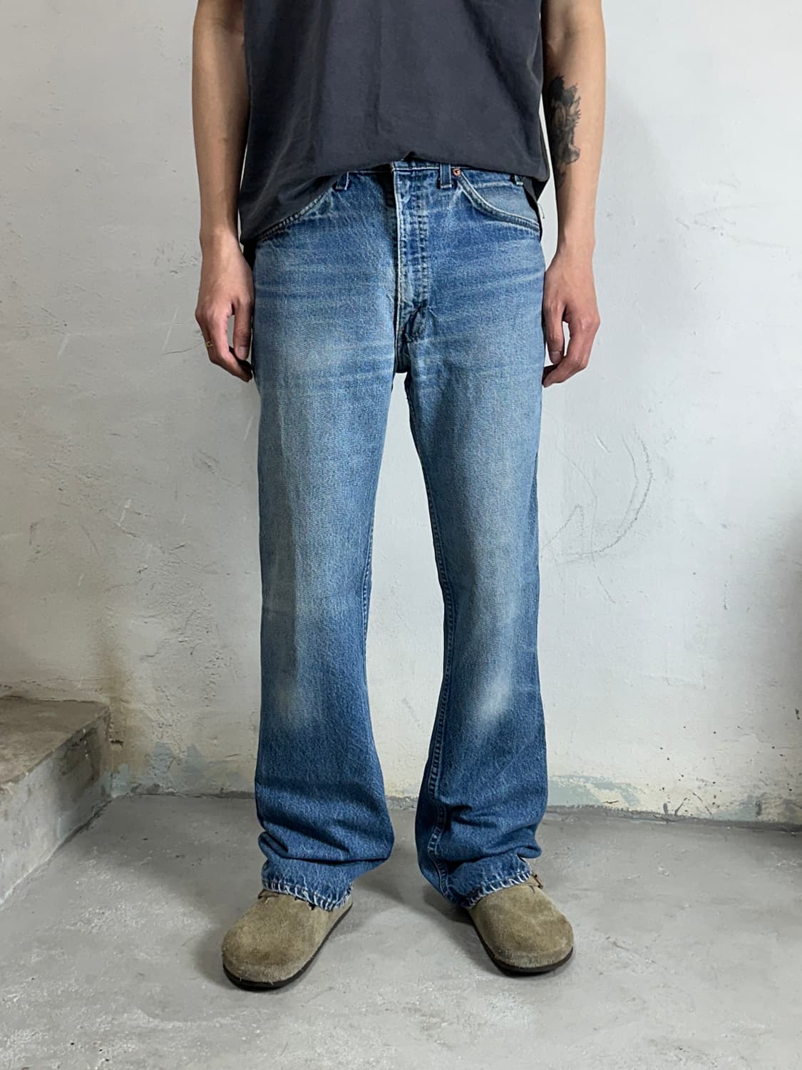 80's USA 빈티지 리바이스 517 오렌지탭 체인스티치 상품이미지1