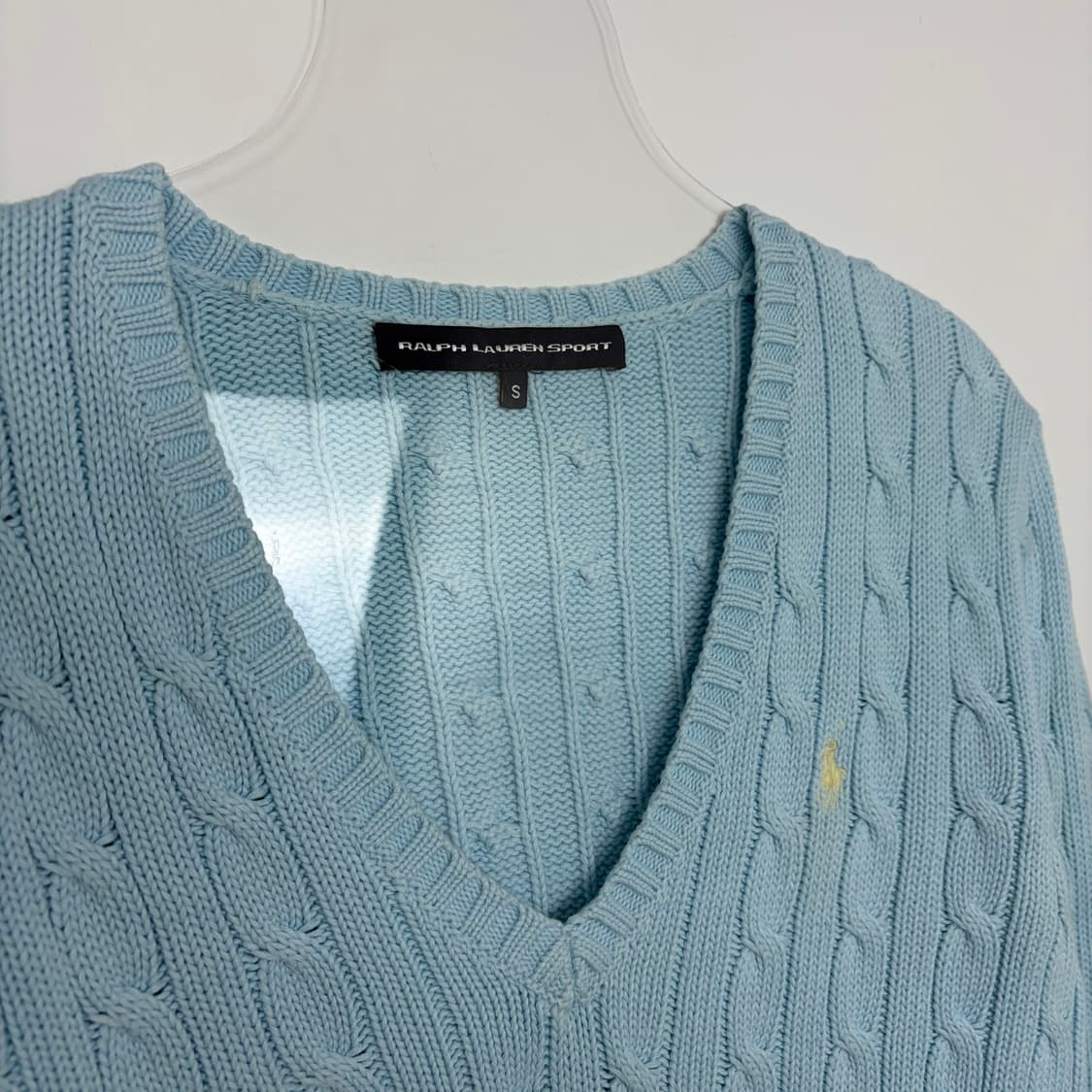 폴로 랄프로렌 브이넥 꽈배기 니트 티셔츠 상품이미지2