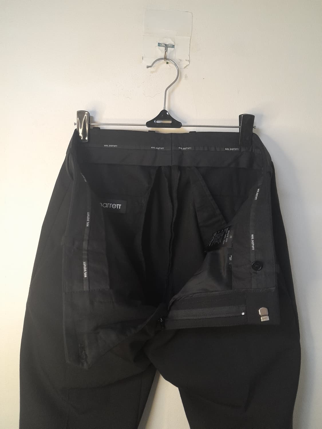 닐바렛 블랙 밑단지퍼 울 슬랙스 46/30"~31" 상품이미지6