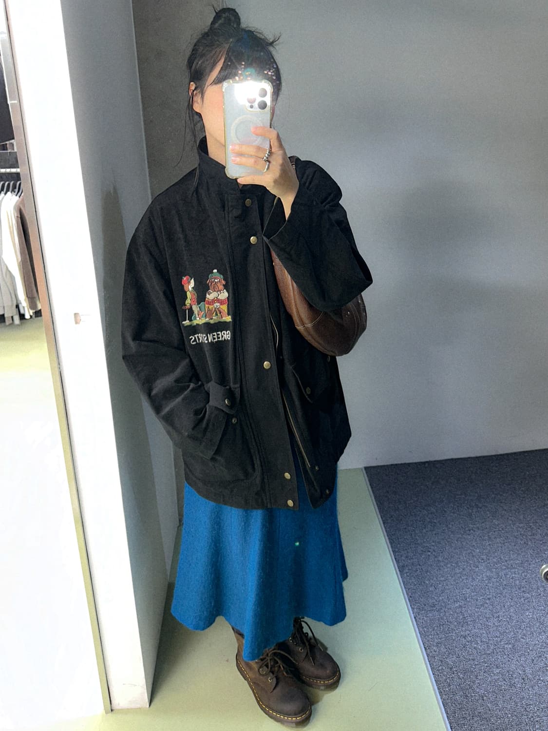 blue mohair skirt 상품이미지2