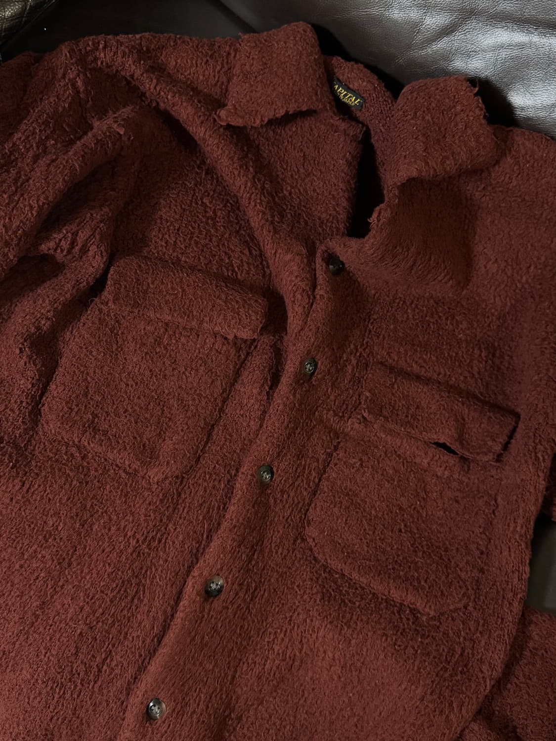 [3 Size] 캐피탈 7G 쉐기 니트 보드 셔츠와인 상품이미지6