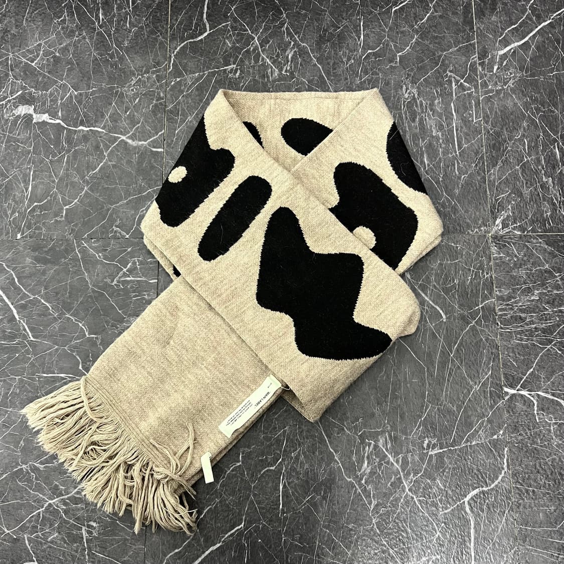 오프화이트 MIRROR 양면 로고 롱 머플러 상품이미지1