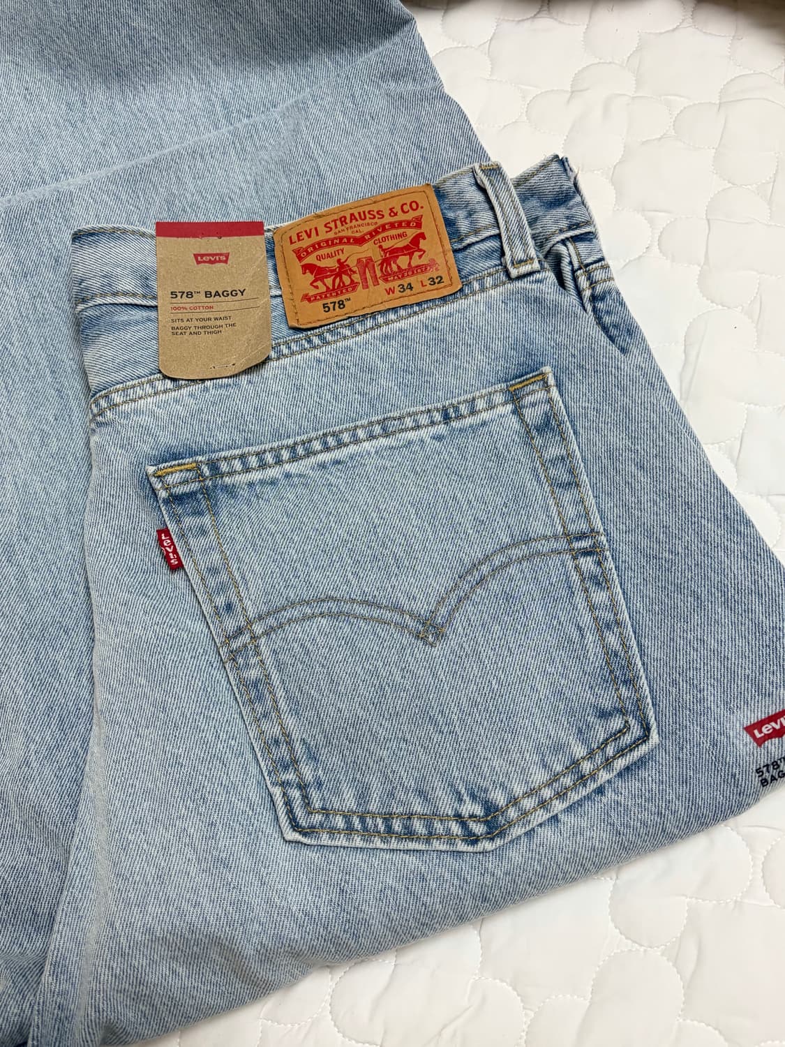 [새상품] 리바이스 578 연청 34x32 상품이미지1