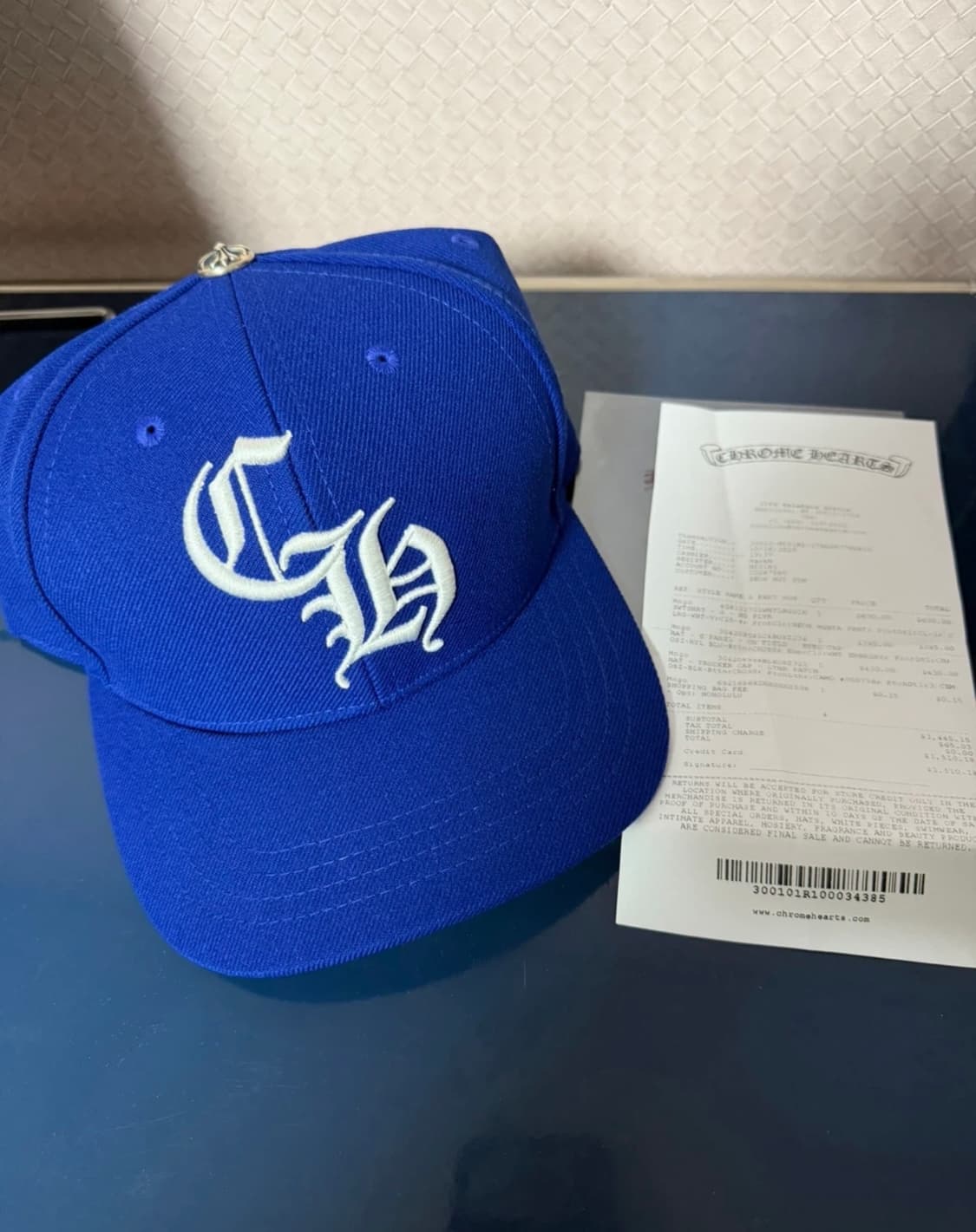 크롬하츠 ch로고 6패널 베이스볼캡 블루 상품이미지1