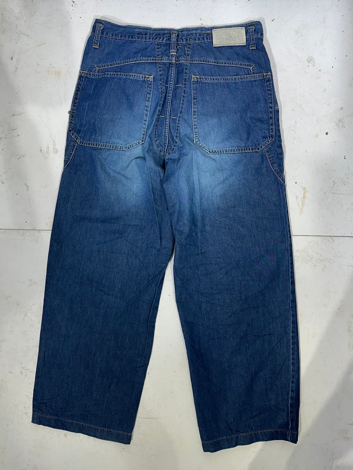 90-00s 마리떼 프랑소와 저버 중청 와이드 데님 팬츠 청바지  상품이미지5