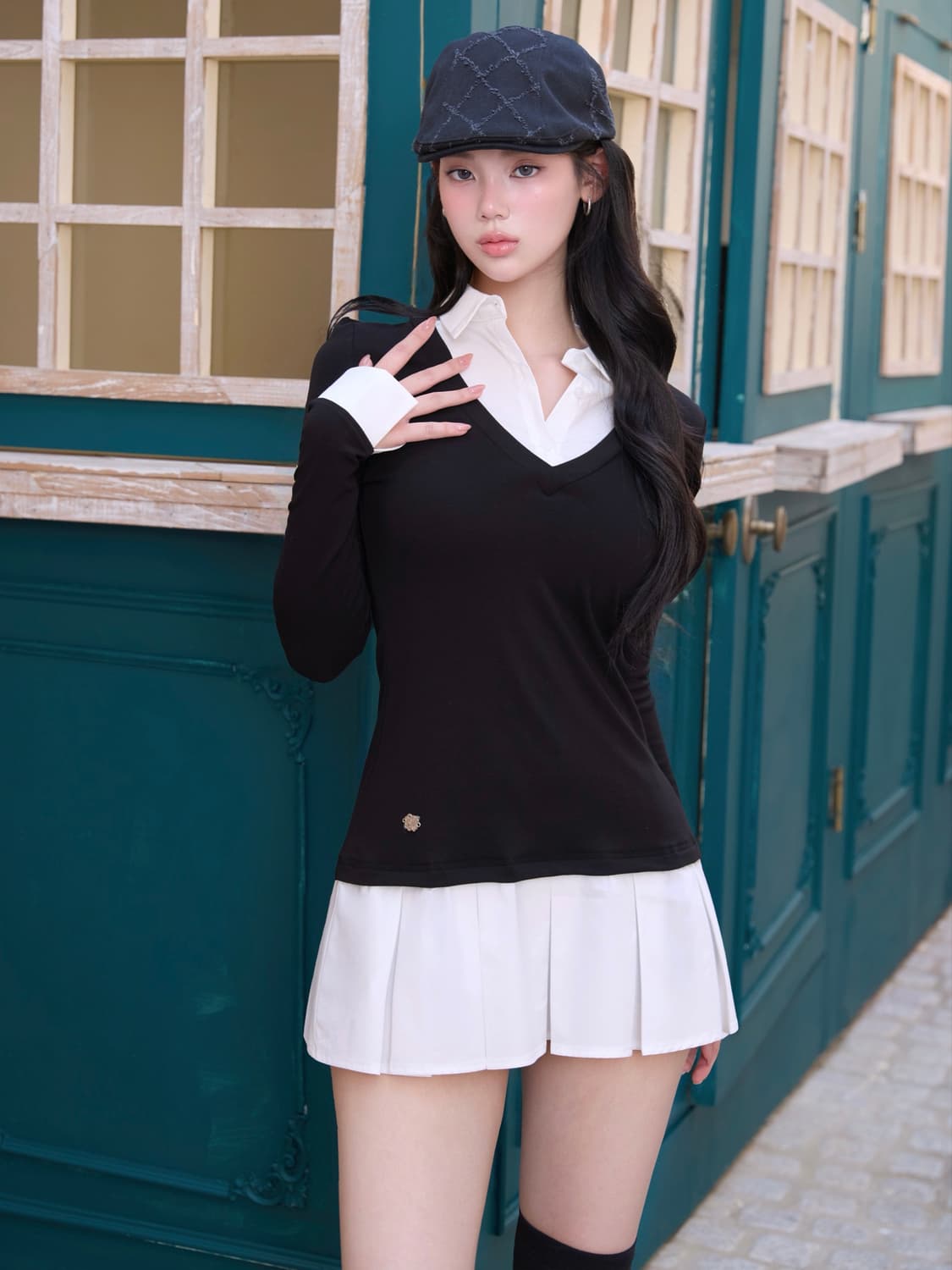 카인다미 플리츠 셔츠 원피스 (새상품) 상품이미지2