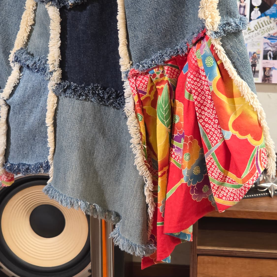 JPN 패치워크 그런지 데님 스커트 상품이미지7