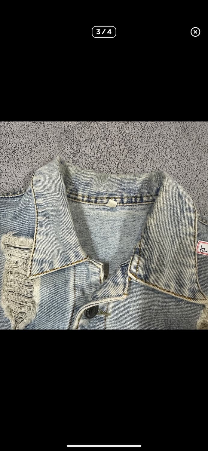 (바배) 레터링 데님 청자켓 상품이미지3