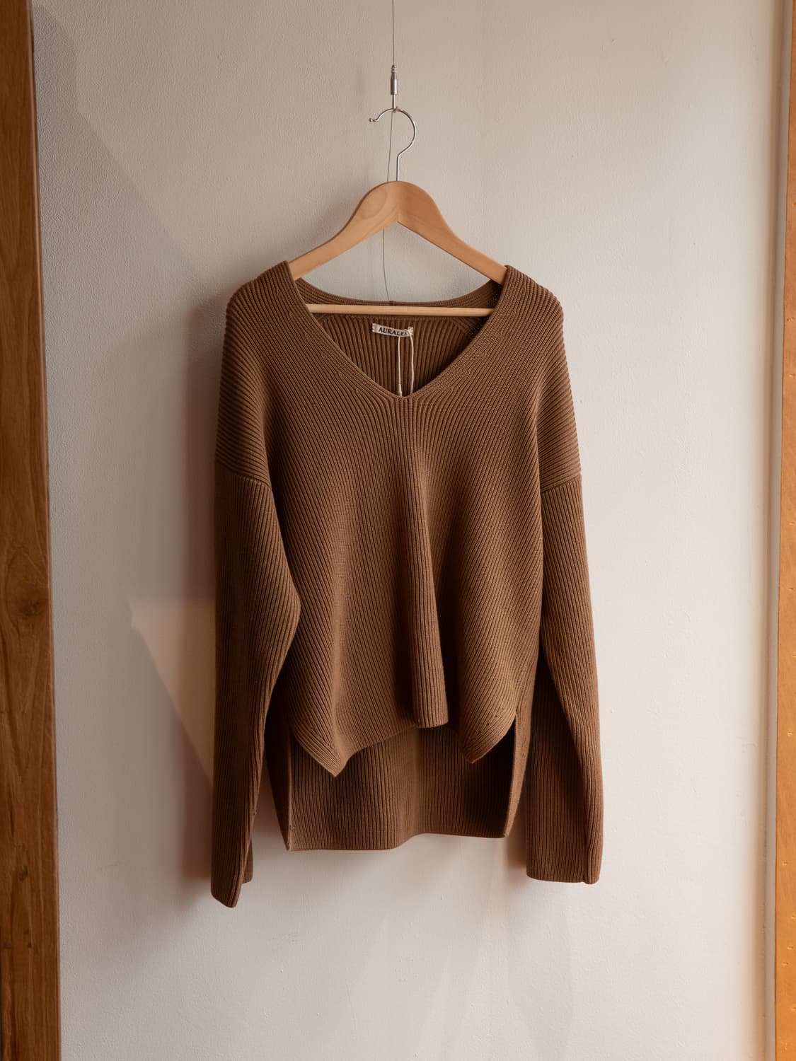 오라리 슈퍼 파인 울 립 니트 가디건 상품이미지1