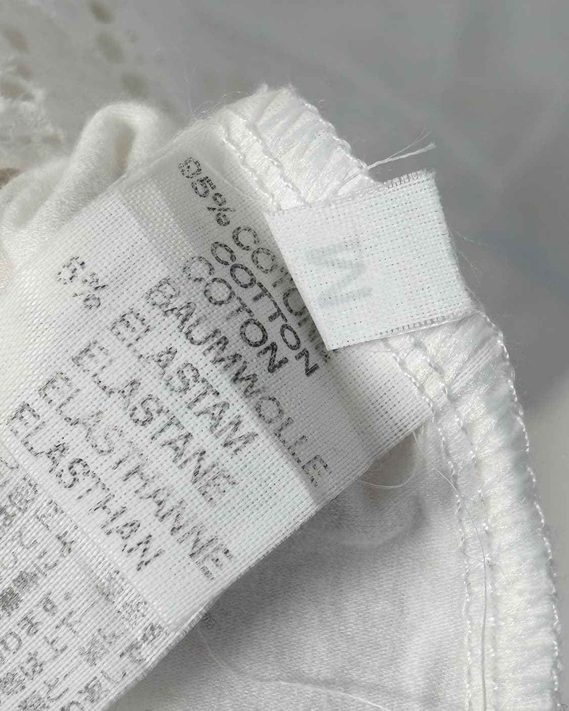 LALTRAMODA 레이스 트리밍 화이트 티셔츠 상품이미지7