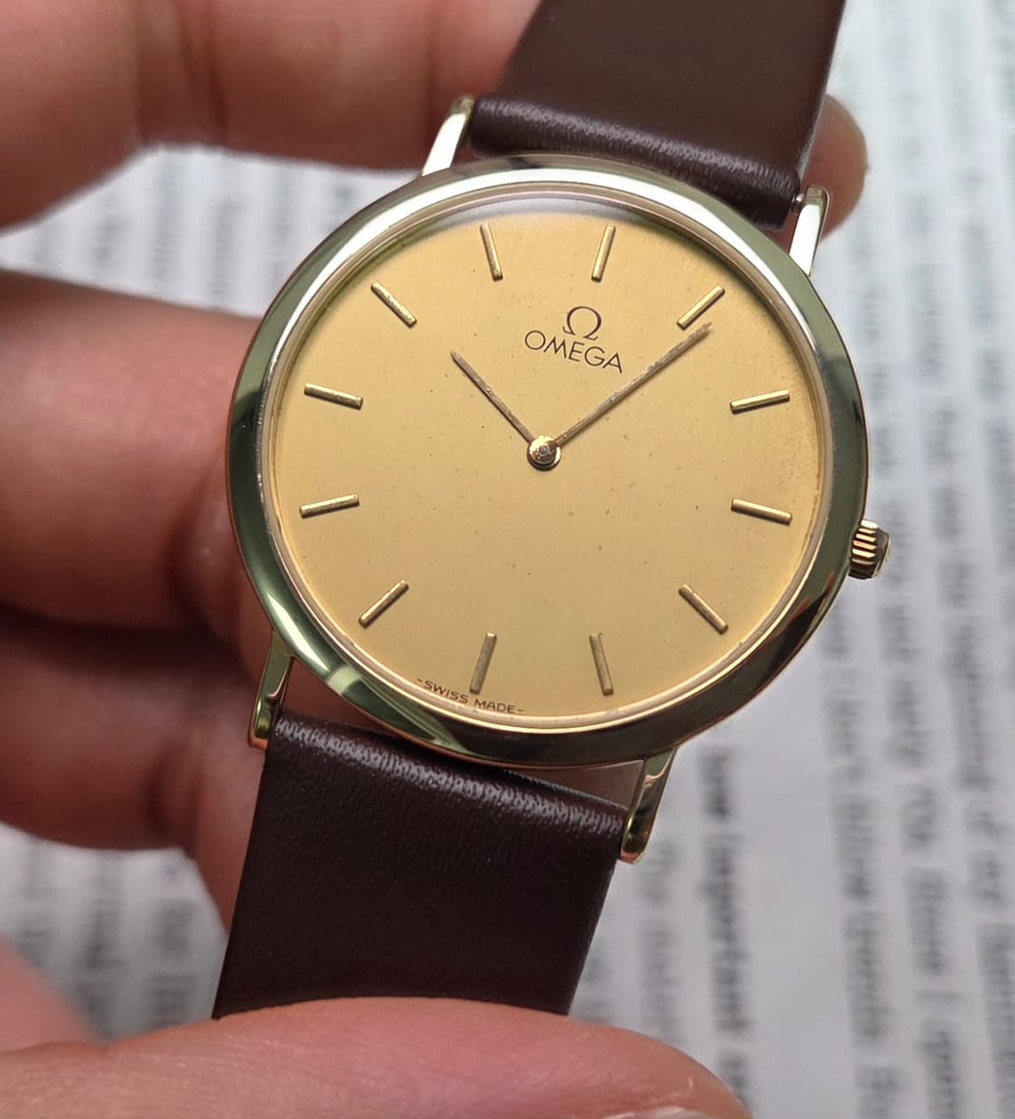 빈티지 오메가 드빌 오리지널 샴골판 논데이트 슬림쿼츠 (일자형 러그 ve 상품이미지4