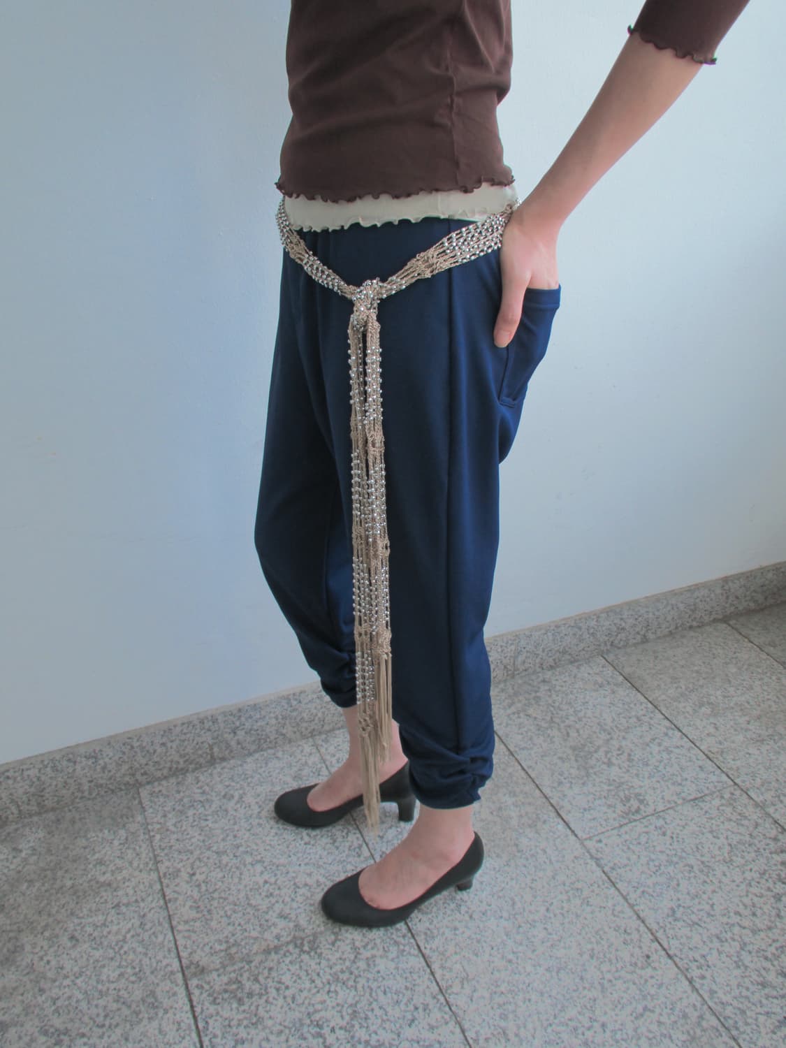 Re-Brelly banding capri pants  상품이미지1
