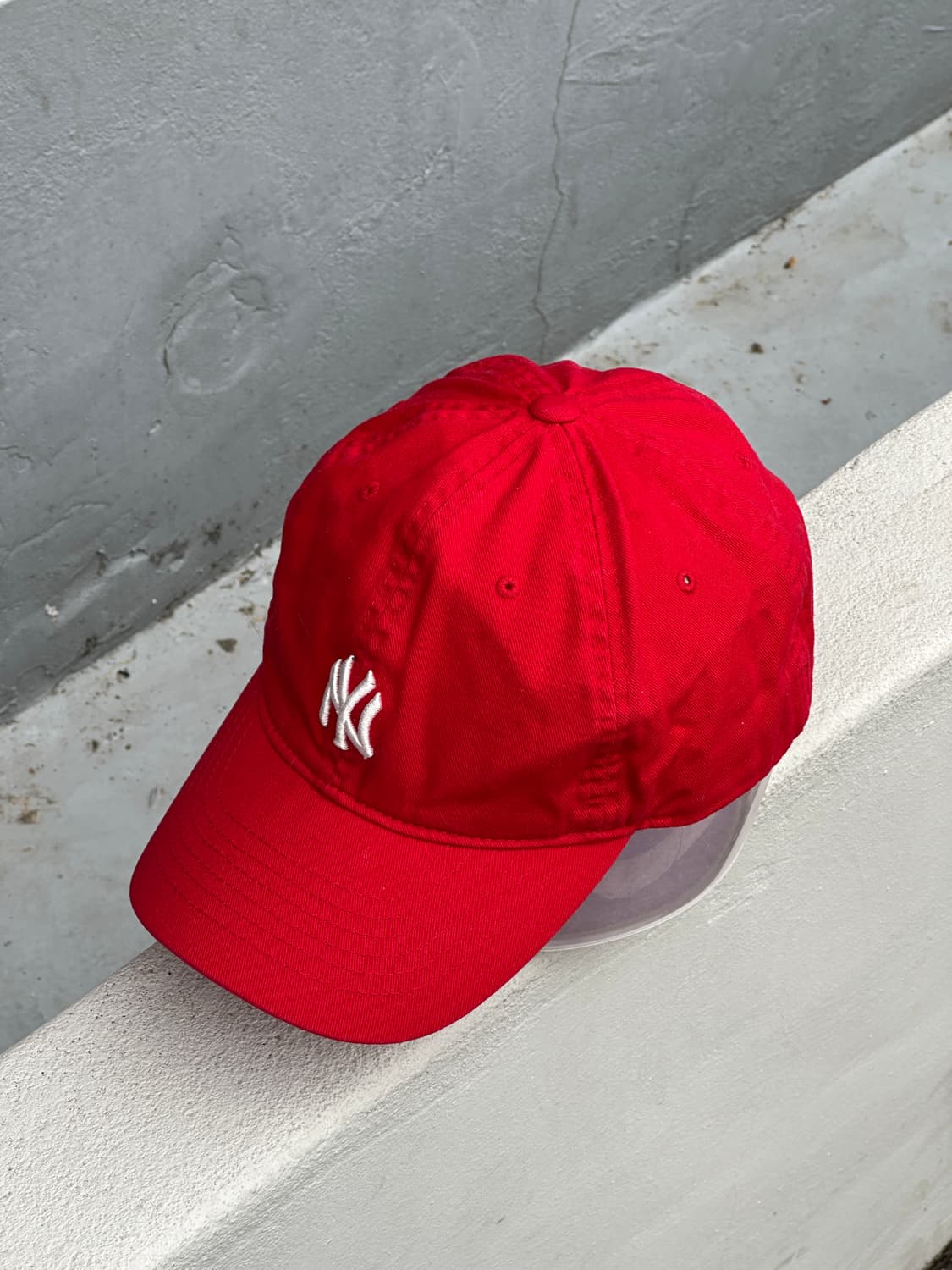 [F] MLB 엠엘비 뉴욕양키스 로고 레드 볼캡 모자 상품이미지2