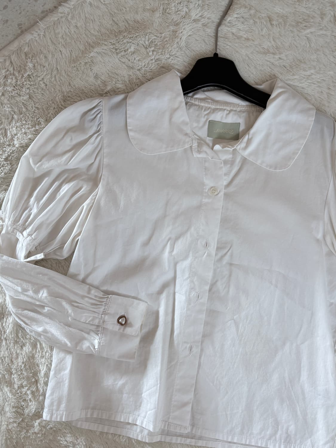 시눈 레이 블라우스 화이트 셔츠 상품이미지4