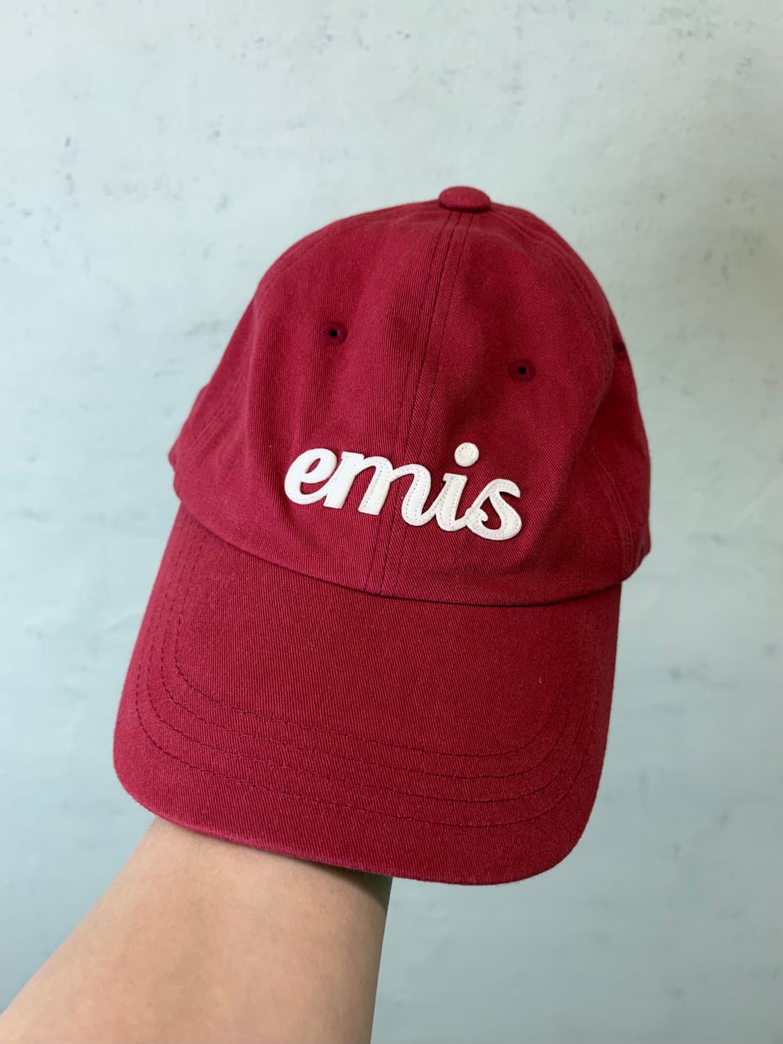 emis 이미스 아플리케 볼캡 버건디 상품이미지1