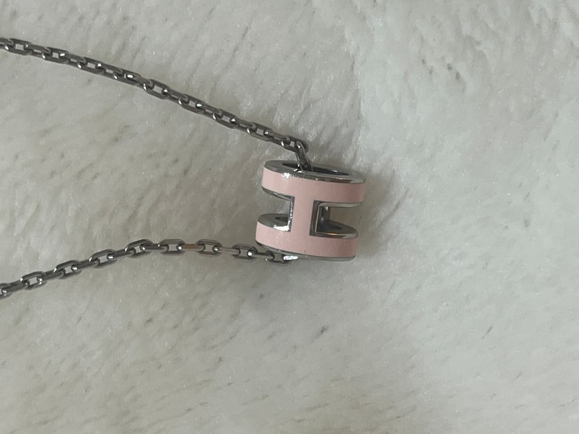 [정품] 에르메스 팝아슈 미니 핑크 목걸이 상품이미지1