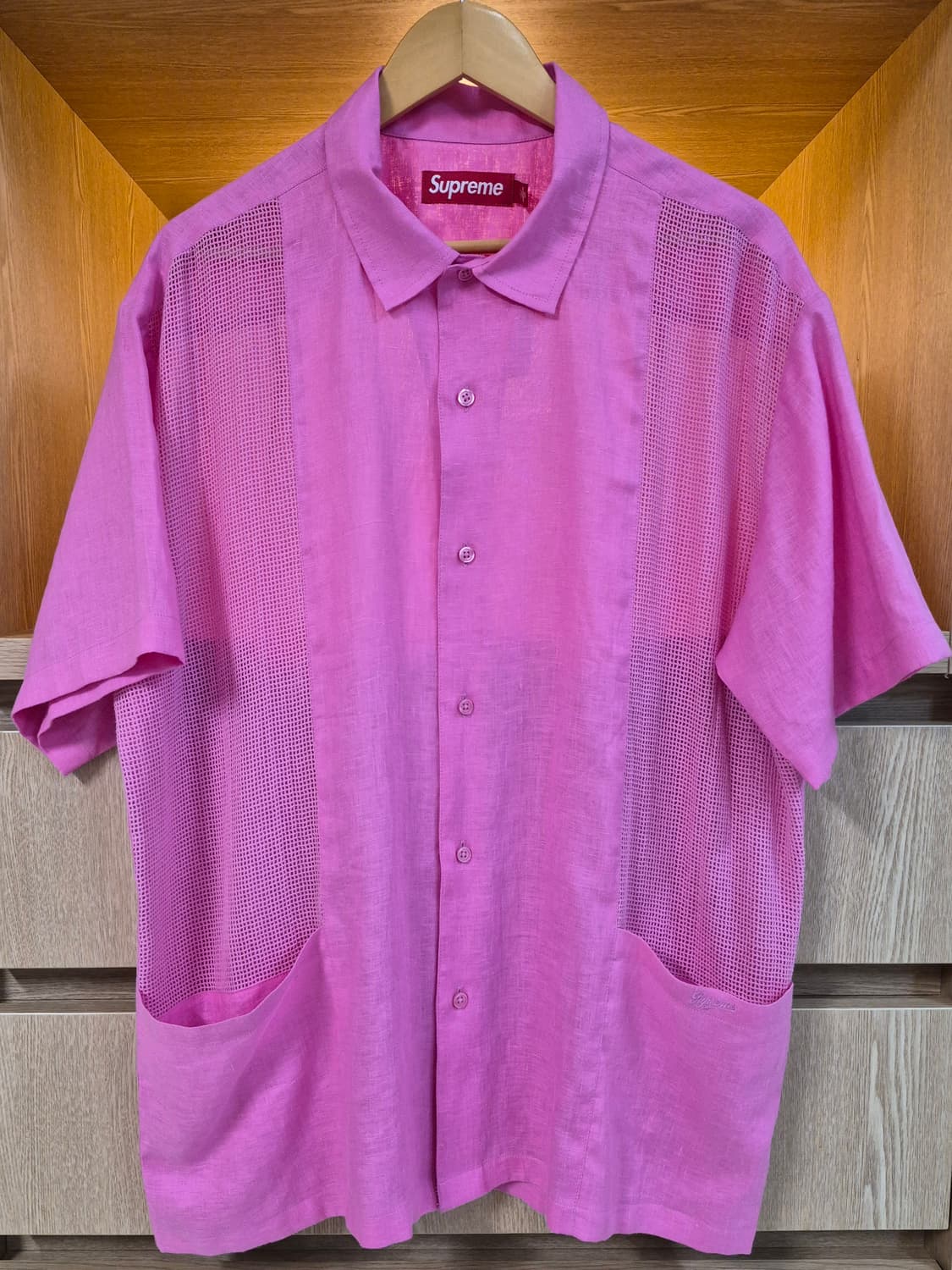 Supreme
Mesh Panel Linen Shirt Pink (L) 상품이미지1