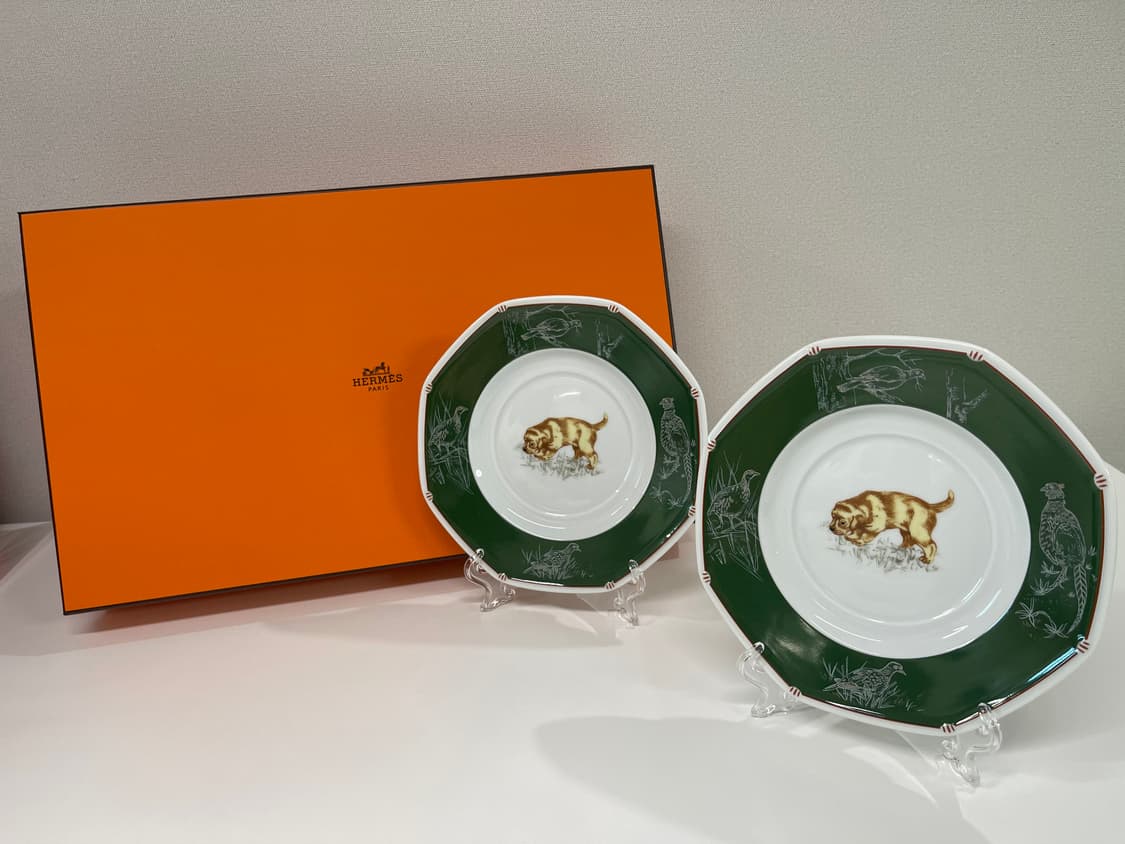 에르메스 샹 쿠홍 Chiens Courants 리트리버 플레이트 2P 상품이미지1