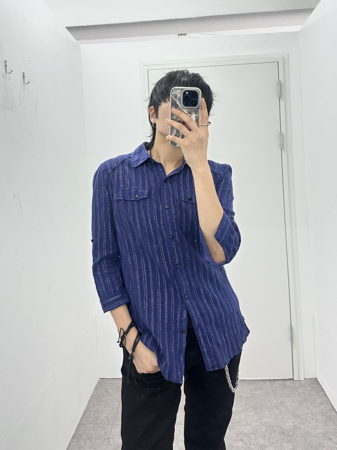 ANTHEM STYLE vintage stripe gloss shirts 상품이미지2