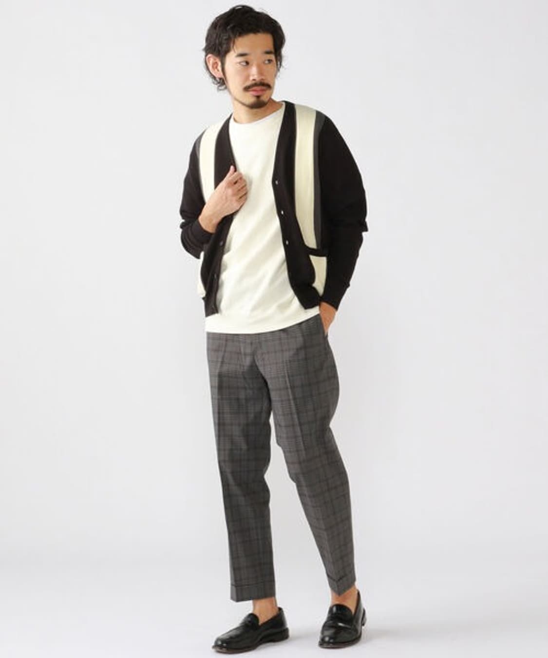 빔즈플러스 BEAMS PLUS Striped Cotton Cardigan 상품이미지2