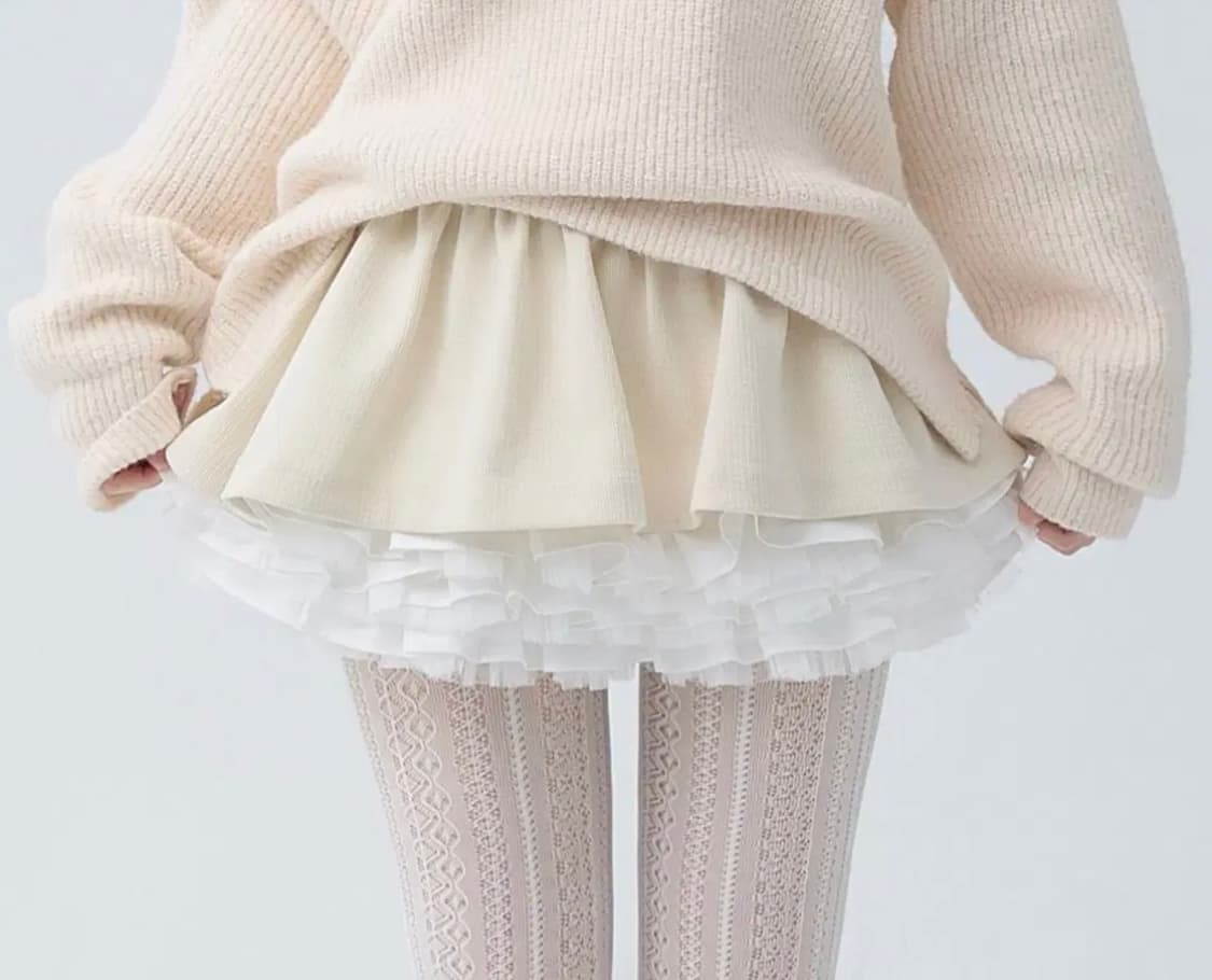 더티스 로맨틱 부케 레이어드 스커트 아이보리색 구해요!! 상품이미지2