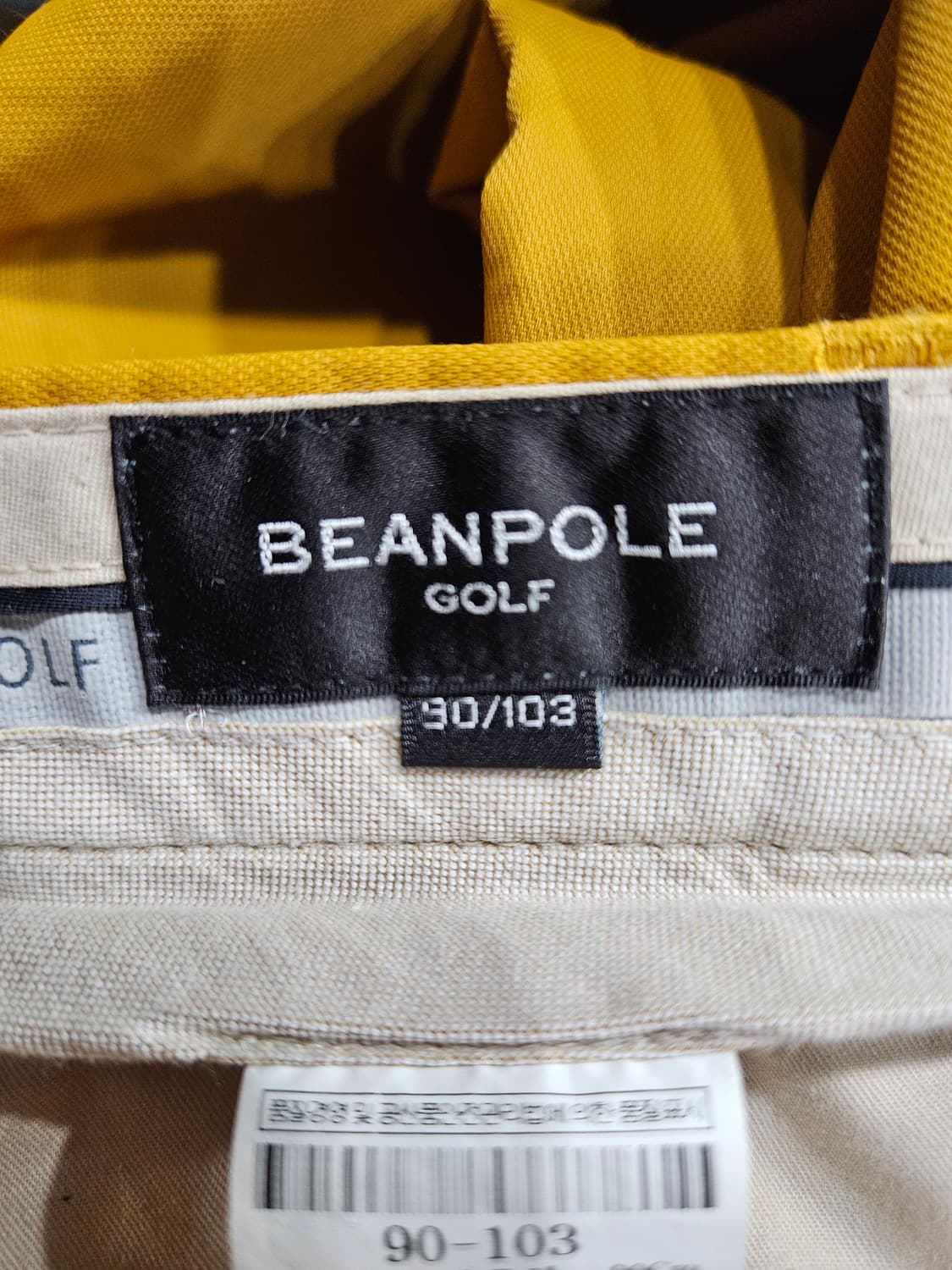 빈폴 옐로우 남성 허리 34 골프바지 상품이미지3