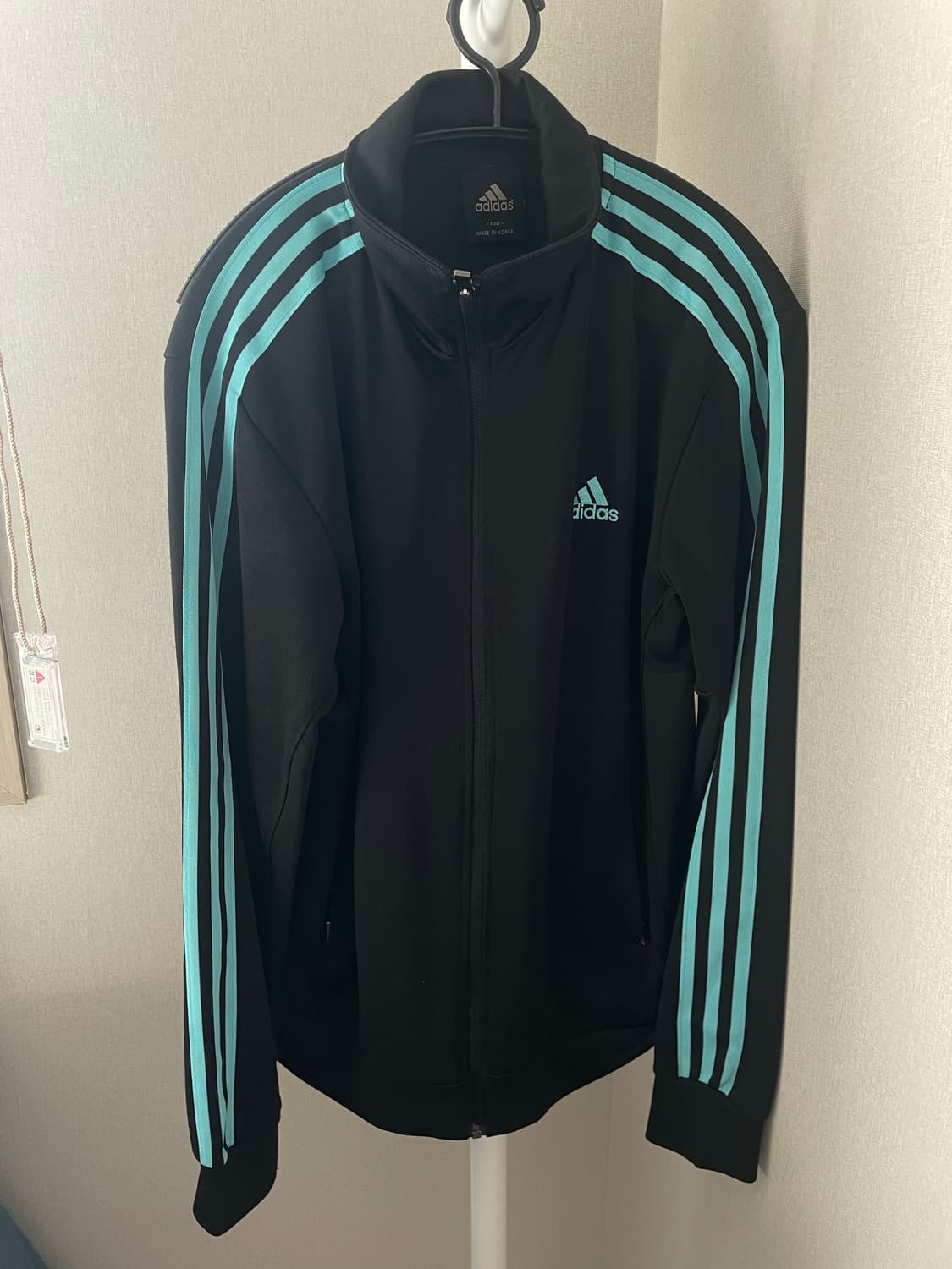 아디다스 희귀 빈티지 져지 크랙탑 검정하늘 검하 스카이블루  상품이미지1