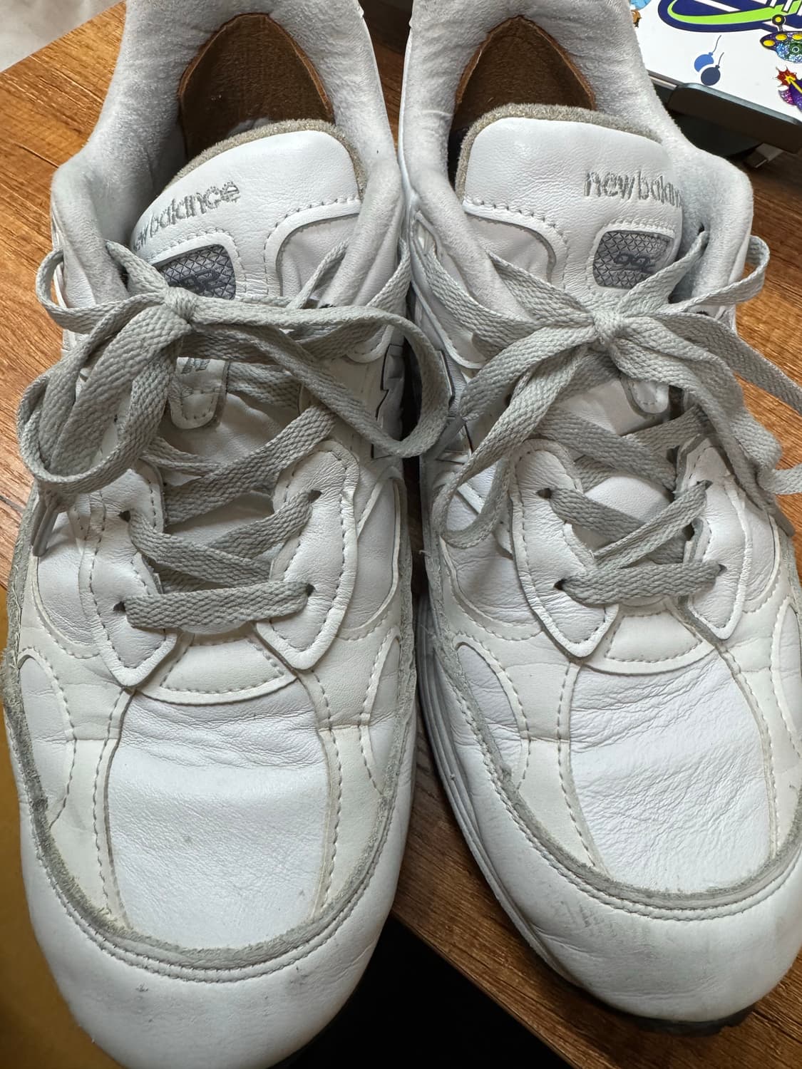 뉴발란스 992 화이트실버 가죽 상품이미지6