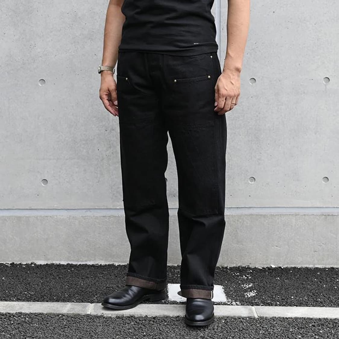 [34, 새상품]트로피클로딩 1906W 더블니 블래키 데님 팬츠 상품이미지2