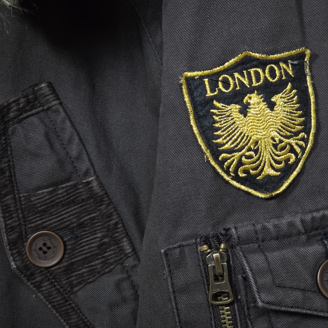 빈티지 멀티 포켓 밀리터리 후드퍼 누빔 야상 점퍼 상품이미지4