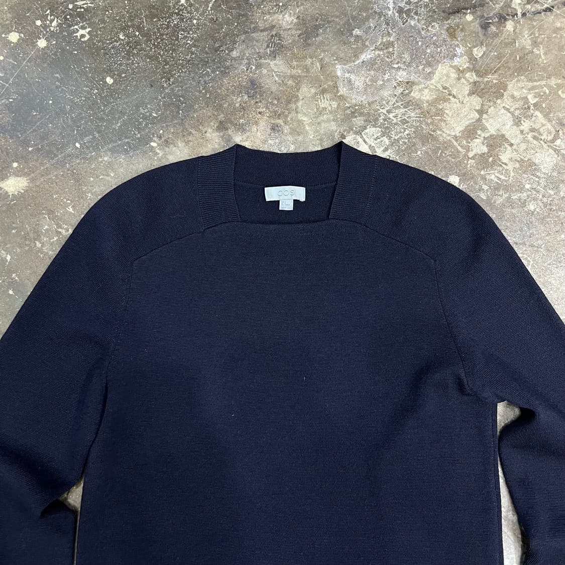 S) COS 코스 스퀘어넥 코튼 니트 미니멀 니트 상품이미지2