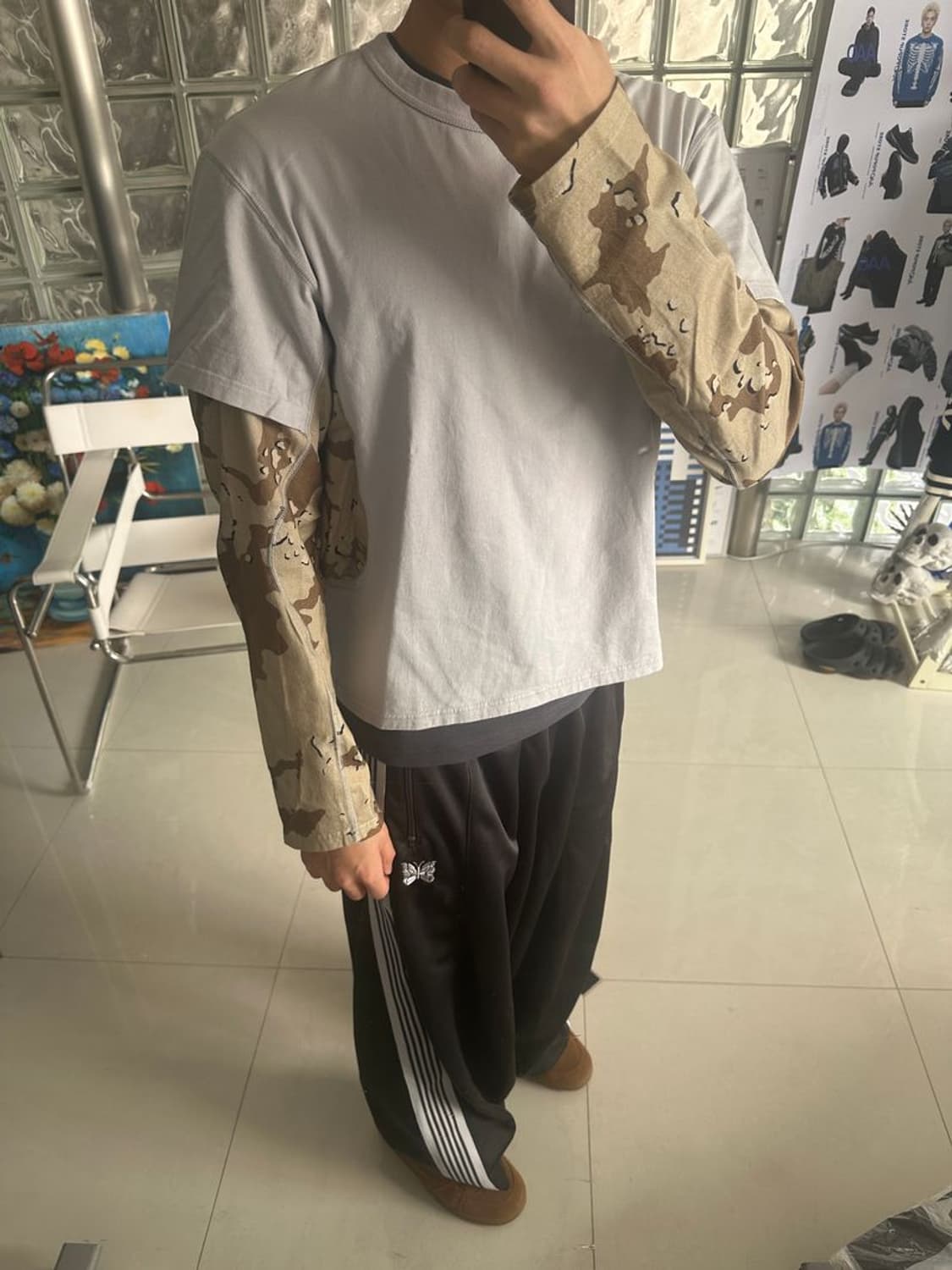 PANELED LAYERD SLEEVE 패널 레이어드 소매 티셔츠 상품이미지3
