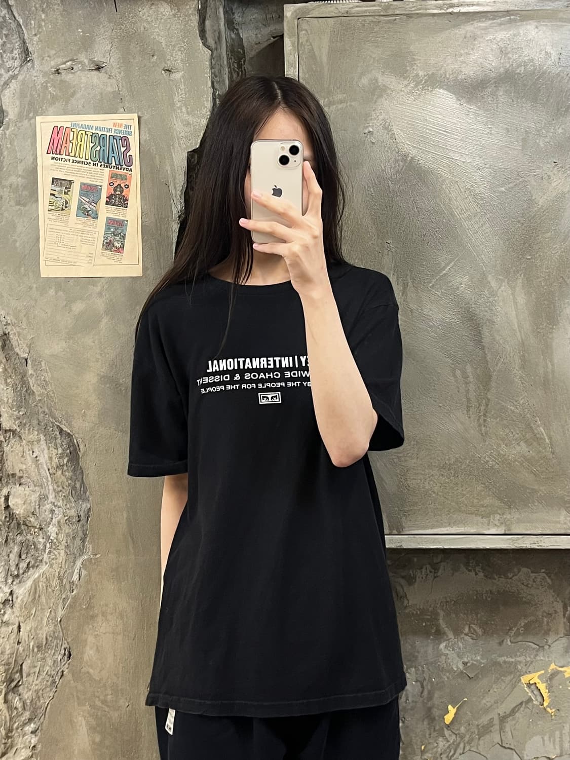 오베이 반팔티 블랙 M #csz454 상품이미지2
